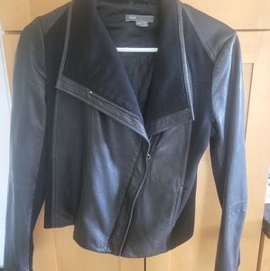 Used Black Vince Leather Jacket